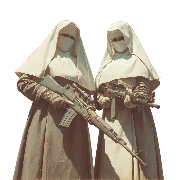 Nuns With Guns V2 Vinyl Car Decal Sticker – Waterproof & UV-Resistant 