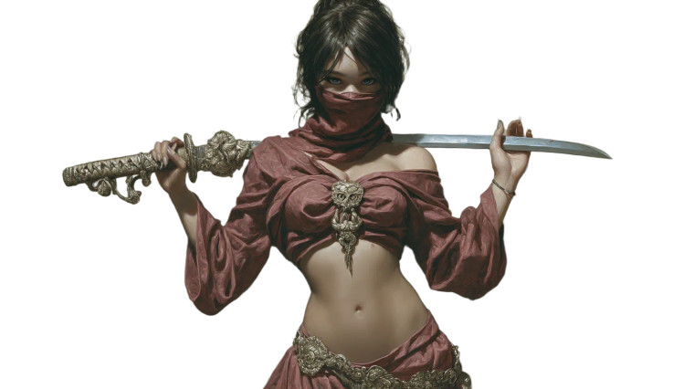 Attractive Kunoichi Vinyl Car Decal Sticker – Waterproof & UV-Resistant 