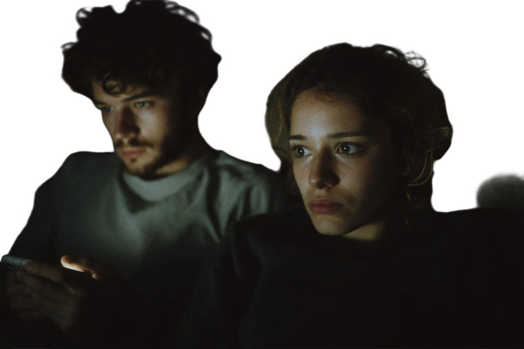 Worried Couple Vinyl Car Decal Sticker – Waterproof & UV-Resistant 