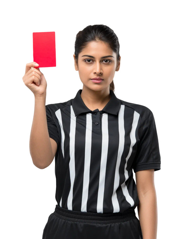 Indian Female Referee Vinyl Car Decal Sticker – Waterproof & UV-Resistant 