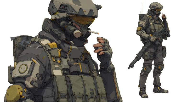 Space Pirate Mercenary Vinyl Car Decal Sticker – Waterproof & UV-Resistant 