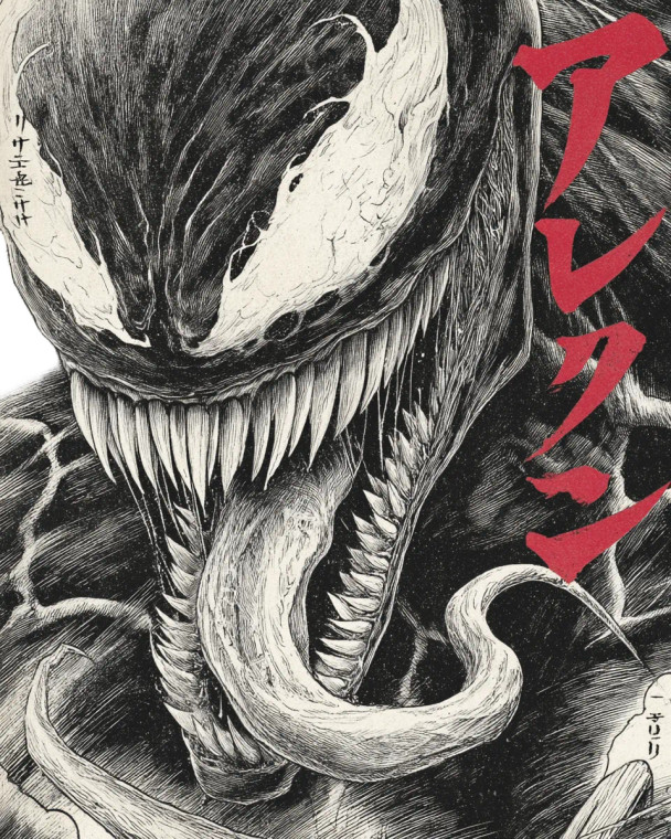 Venom Manga Cover Vinyl Car Decal Sticker – Waterproof & UV-Resistant 