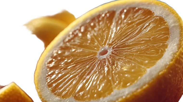 Zoomed Lemon Slice Vinyl Car Decal Sticker – Waterproof & UV-Resistant 