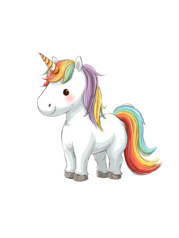 Cute Cartoon Unicorn V4 Vinyl Car Decal Sticker – Waterproof & UV-Resistant 