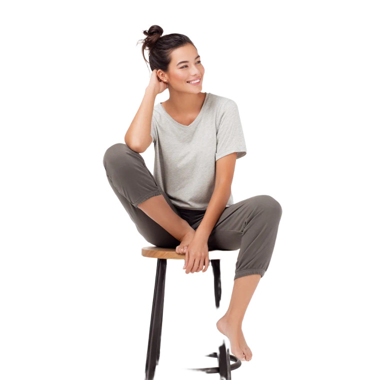 Relaxed Woman Sitting V2 Vinyl Car Decal Sticker – Waterproof & UV-Resistant 