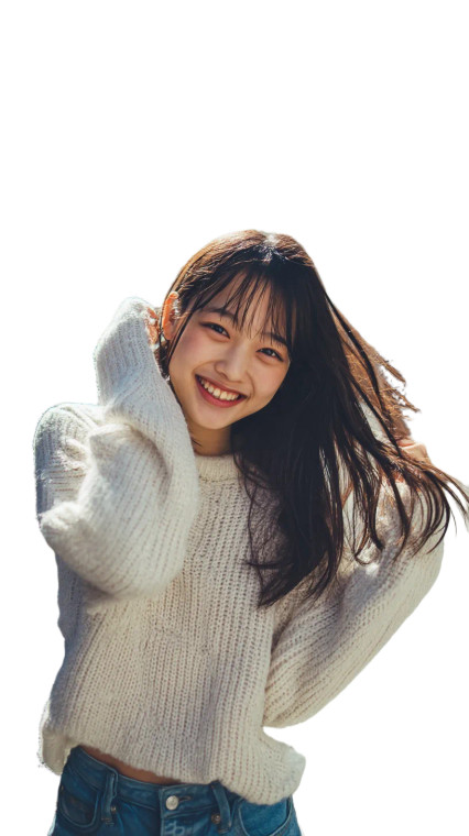 Smiling Japanese Teen V2 Vinyl Car Decal Sticker – Waterproof & UV-Resistant 