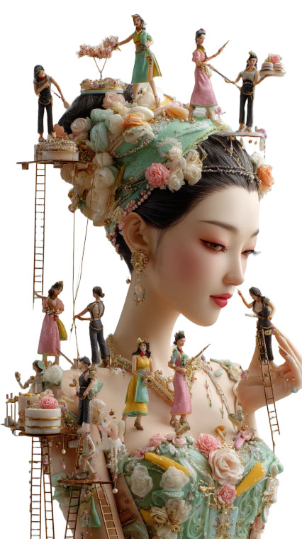 Fantasy Makeup Scene Vinyl Car Decal Sticker – Waterproof & UV-Resistant 