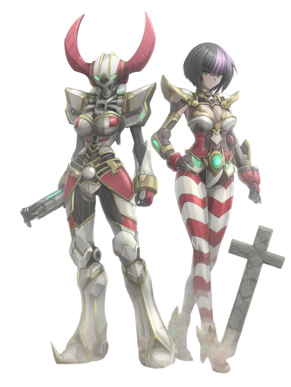 Mecha Girls Vinyl Car Decal Sticker – Waterproof & UV-Resistant 