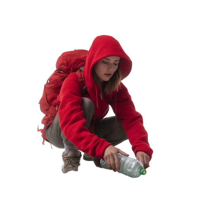 Eco-Conscious Hiker Vinyl Car Decal Sticker – Waterproof & UV-Resistant 