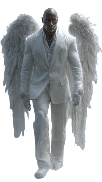 Winged Dwayne Johnson Vinyl Car Decal Sticker – Waterproof & UV-Resistant 