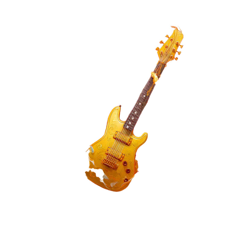 Dragon Guitar Flame Vinyl Car Decal Sticker – Waterproof & UV-Resistant 