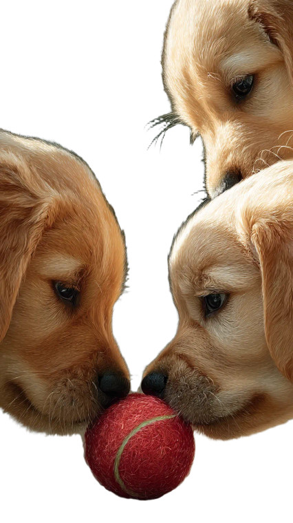 Fluffy Puppies Playing Vinyl Car Decal Sticker – Waterproof & UV-Resistant 