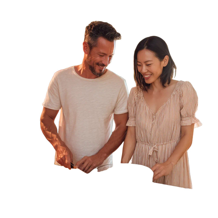 Couple Cooking Together Vinyl Car Decal Sticker – Waterproof & UV-Resistant 