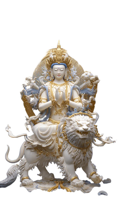Manjushri Bodhisattva Vinyl Car Decal Sticker – Waterproof & UV-Resistant 
