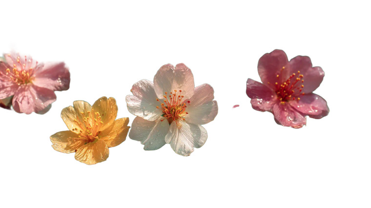 Spring Flowers Float Vinyl Car Decal Sticker – Waterproof & UV-Resistant 