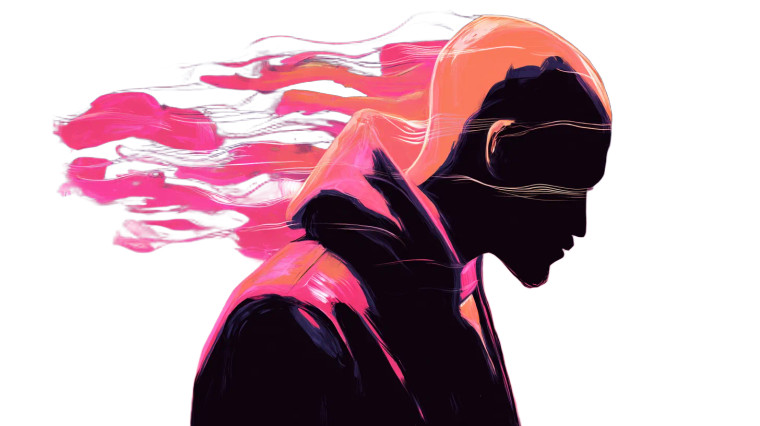 Futuristic Human Silhouette Vinyl Car Decal Sticker – Waterproof & UV-Resistant 