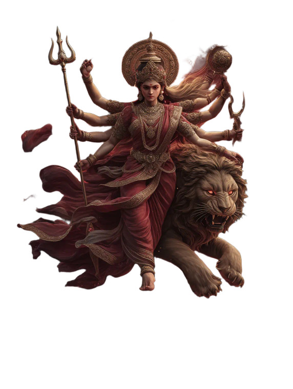 Goddess Durga V3 Vinyl Car Decal Sticker – Waterproof & UV-Resistant 