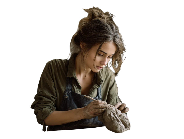 Sculpting Artist Vinyl Car Decal Sticker – Waterproof & UV-Resistant 