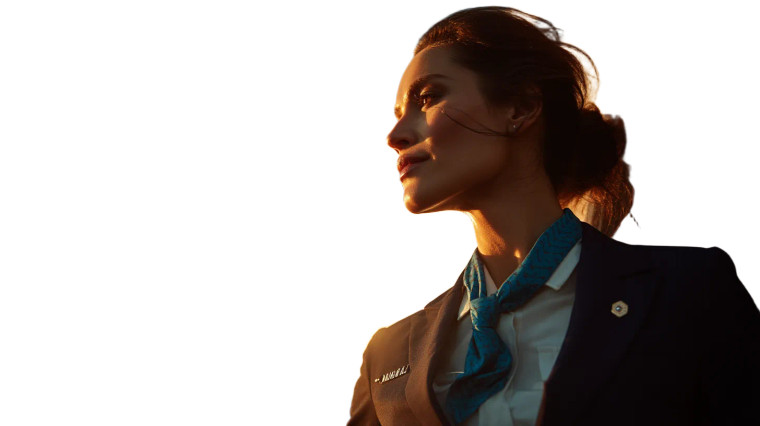 Flight Attendant Sunset Vinyl Car Decal Sticker – Waterproof & UV-Resistant 