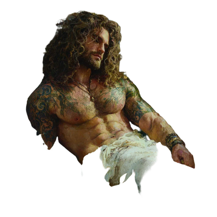 Fantasy Muscular Man Vinyl Car Decal Sticker – Waterproof & UV-Resistant 