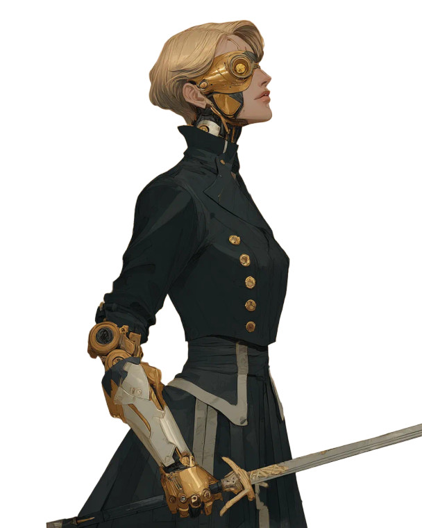 Cybernetic Victorian Warrior Vinyl Car Decal Sticker – Waterproof & UV-Resistant 