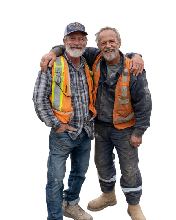 Smiling Oil Workers Vinyl Car Decal Sticker – Waterproof & UV-Resistant 