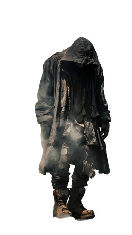 Lone Cloaked Figure Vinyl Car Decal Sticker – Waterproof & UV-Resistant 