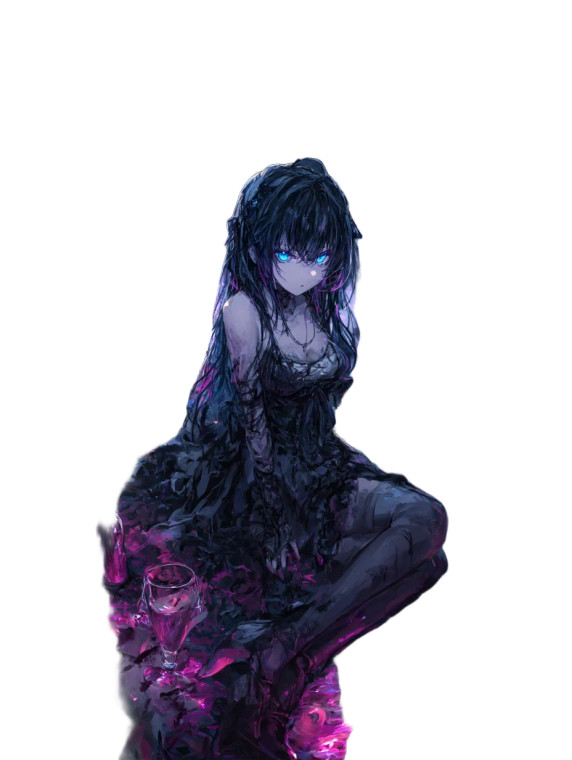Depressed Anime Girl Vinyl Car Decal Sticker – Waterproof & UV-Resistant 