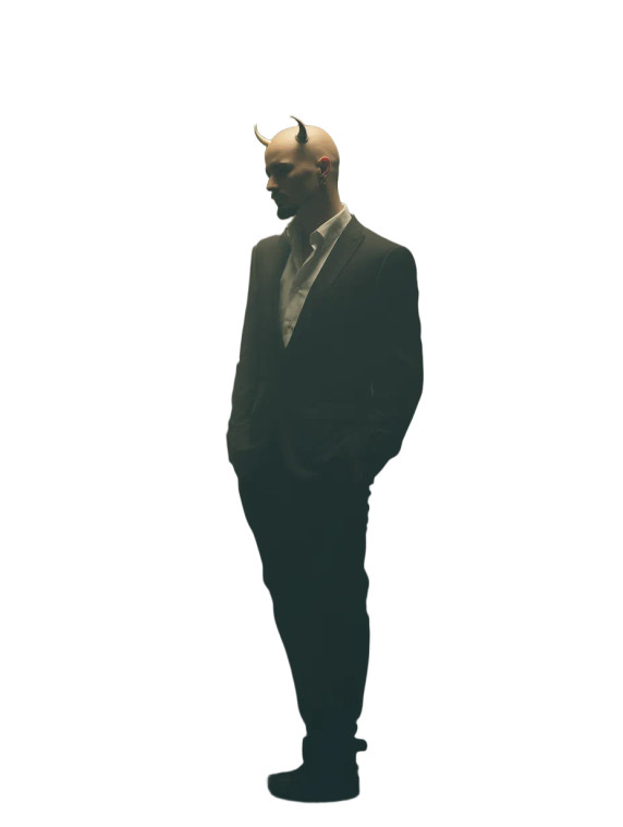 Stylish Demon Man Vinyl Car Decal Sticker – Waterproof & UV-Resistant 