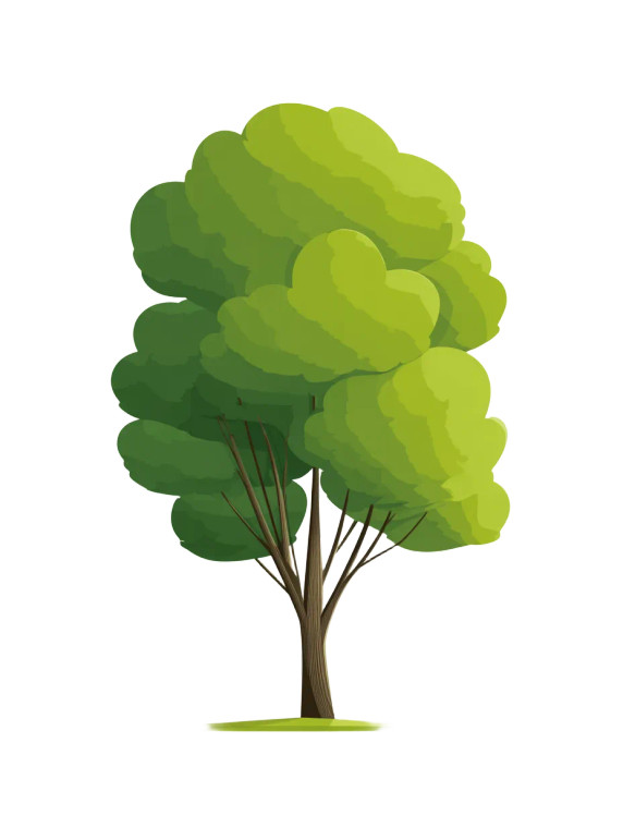 Minimalist Tree Vinyl Car Decal Sticker – Waterproof & UV-Resistant 