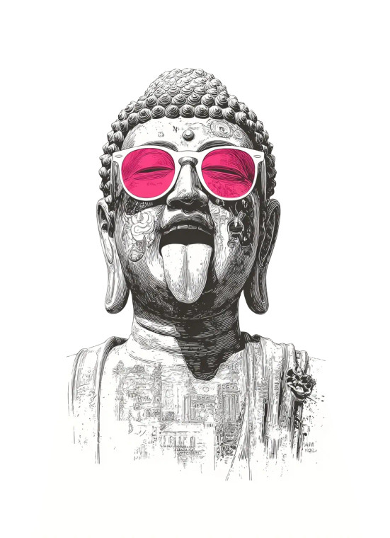Tattooed Buddha Vinyl Car Decal Sticker – Waterproof & UV-Resistant 