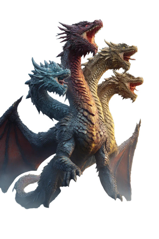 Tiamat Dragon Render Vinyl Car Decal Sticker – Waterproof & UV-Resistant 