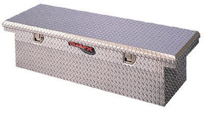 Stylish Diamond Tread Tool Box | Fits Ram, Ford Trucks | Polished Aluminum, Shock Lid, Lifetime Warranty