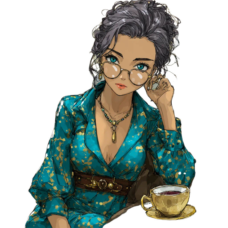Elegant Cafe Lady Vinyl Car Decal Sticker – Waterproof & UV-Resistant 