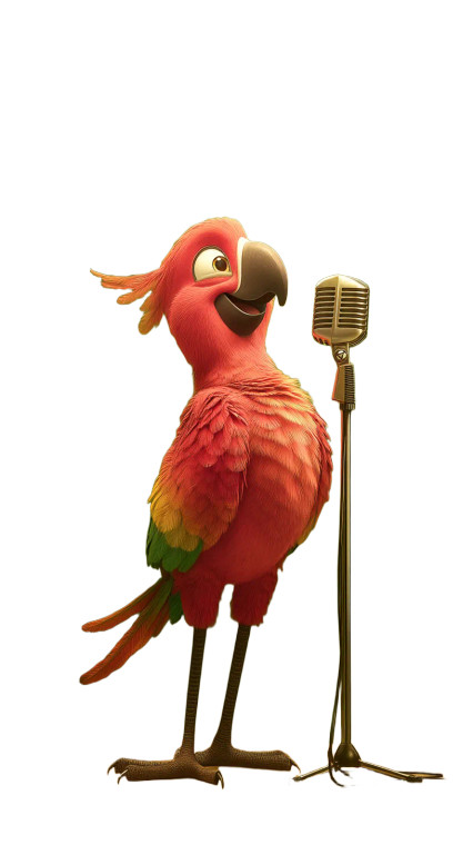 Cartoon Parrot Comedian Vinyl Car Decal Sticker – Waterproof & UV-Resistant 