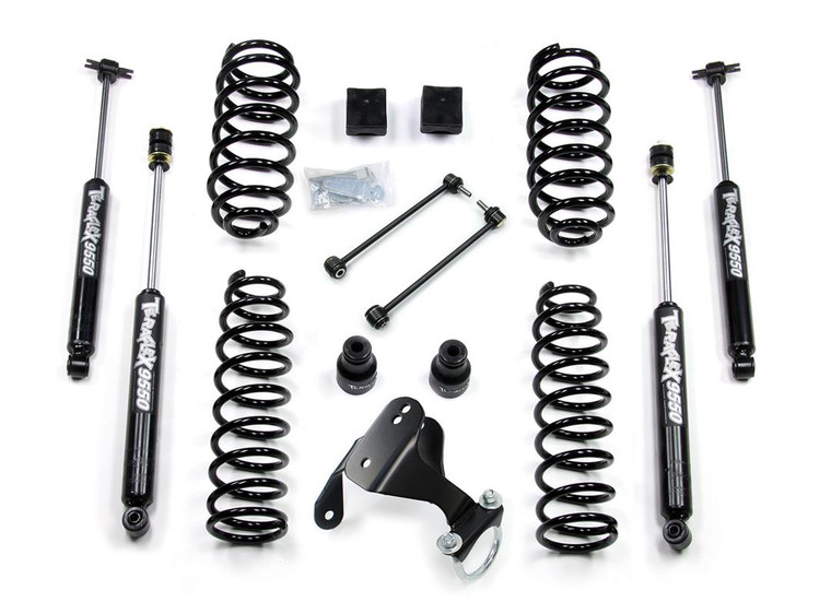 Teraflex Lift Kit Suspension 1251002 2-1/2 Inch Front Lift; 2-1/2 Inch Rear Lift; With Front And Rear Twin Tube 9550 Shock Absorbers; Black Components