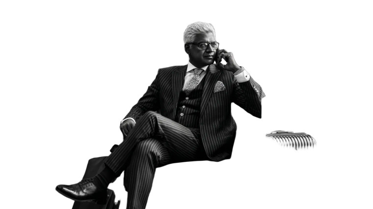 Businessman In Lobby Vinyl Car Decal Sticker – Waterproof & UV-Resistant 