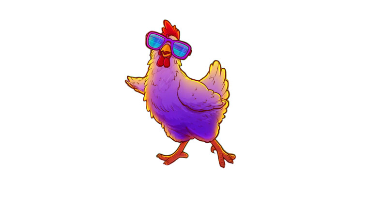 Disco Chicken Vinyl Car Decal Sticker – Waterproof & UV-Resistant 