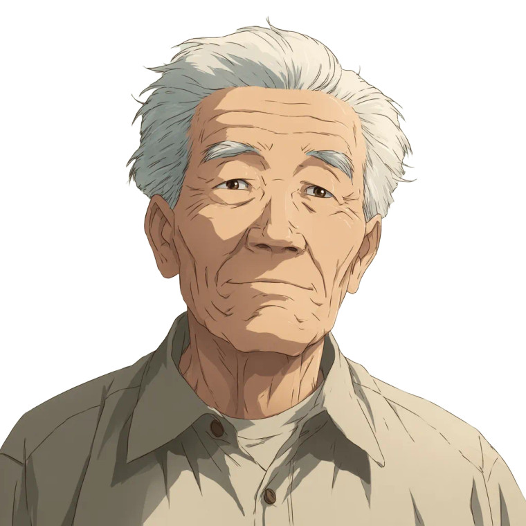 Elderly North Korean Vinyl Car Decal Sticker – Waterproof & UV-Resistant 