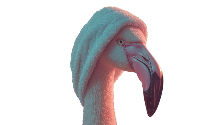 Elegant Flamingo Spa Vinyl Car Decal Sticker – Waterproof & UV-Resistant 