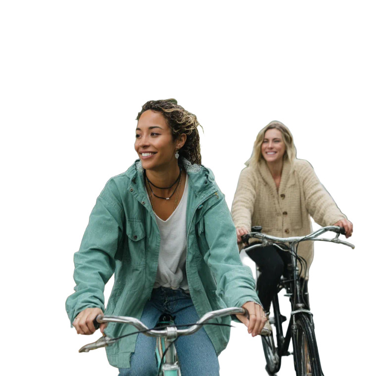 Happy Cyclists Together Vinyl Car Decal Sticker – Waterproof & UV-Resistant 