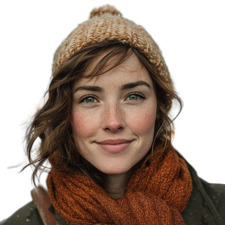 Cozy Winter Woman V2 Vinyl Car Decal Sticker – Waterproof & UV-Resistant 