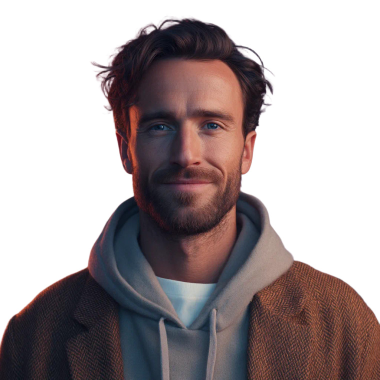 Tech Influencer Portrait Vinyl Car Decal Sticker – Waterproof & UV-Resistant 