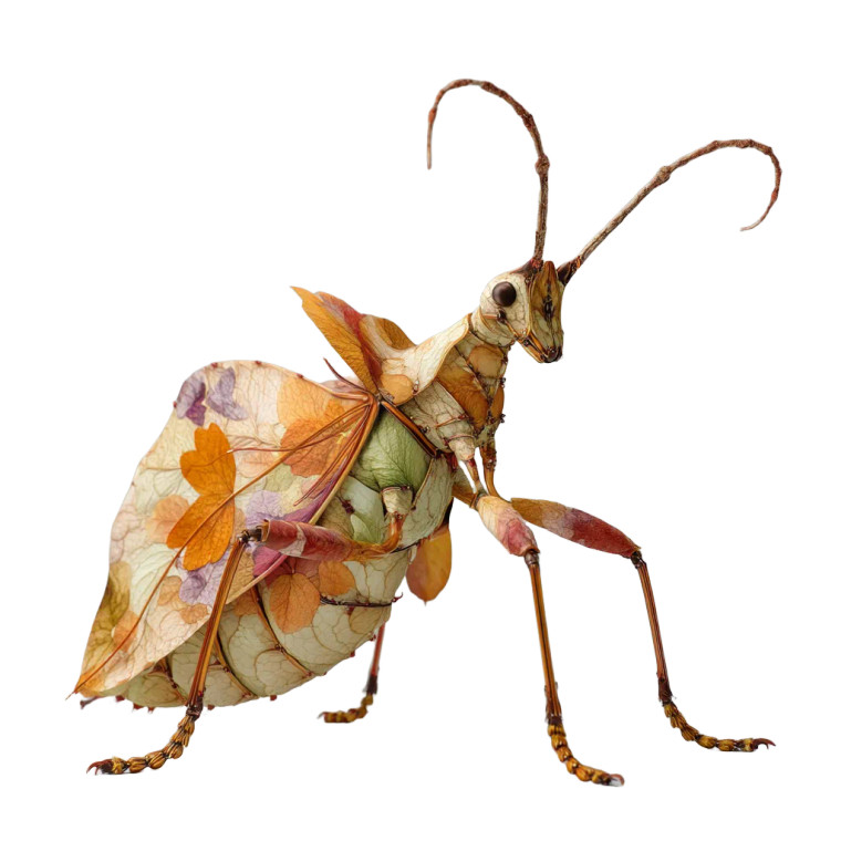 Floral Insect Specimen Vinyl Car Decal Sticker – Waterproof & UV-Resistant 
