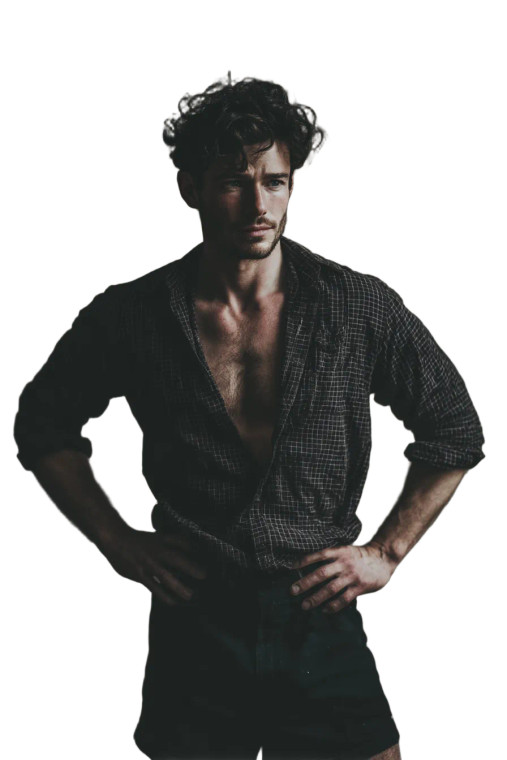 Handsome Man Posing Vinyl Car Decal Sticker – Waterproof & UV-Resistant 