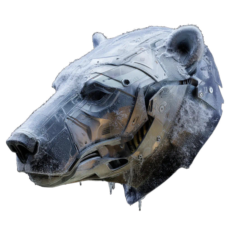 Sci-Fi Bear Mask Vinyl Car Decal Sticker – Waterproof & UV-Resistant 
