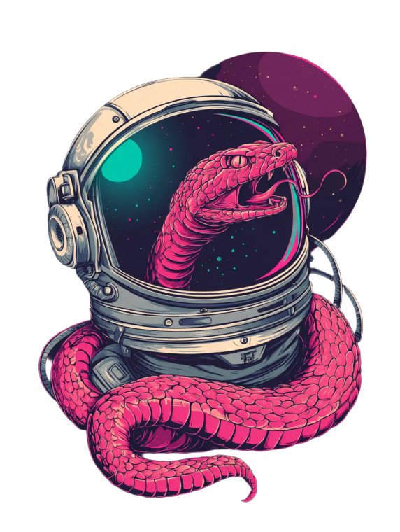 Space Serpent Emerges Vinyl Car Decal Sticker – Waterproof & UV-Resistant 