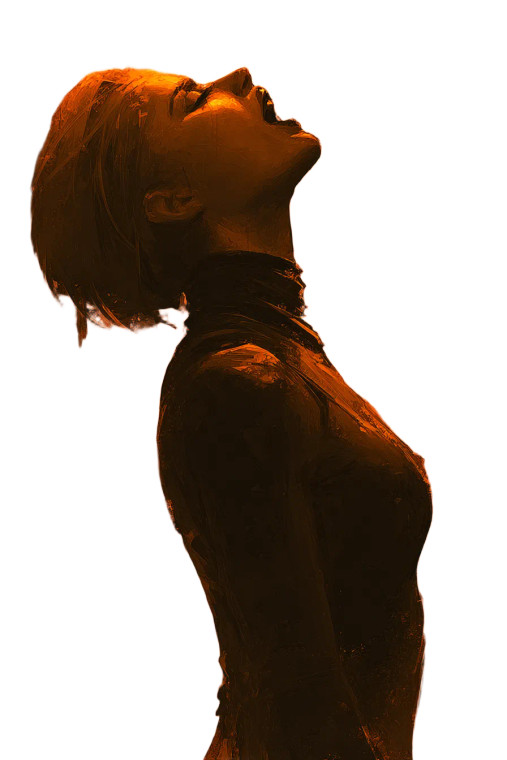 Screaming Silhouette Vinyl Car Decal Sticker – Waterproof & UV-Resistant 