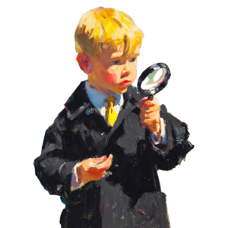 Child Detective Painting Vinyl Car Decal Sticker – Waterproof & UV-Resistant 