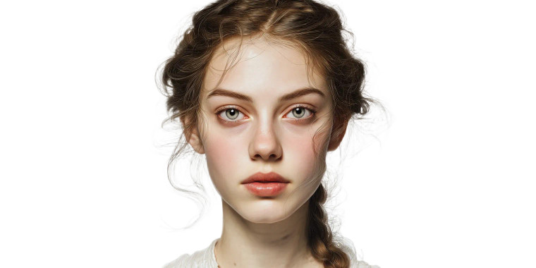 Young Woman Portrait V60 Vinyl Car Decal Sticker – Waterproof & UV-Resistant 